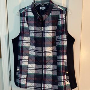 Plaid Zip-Up Vest